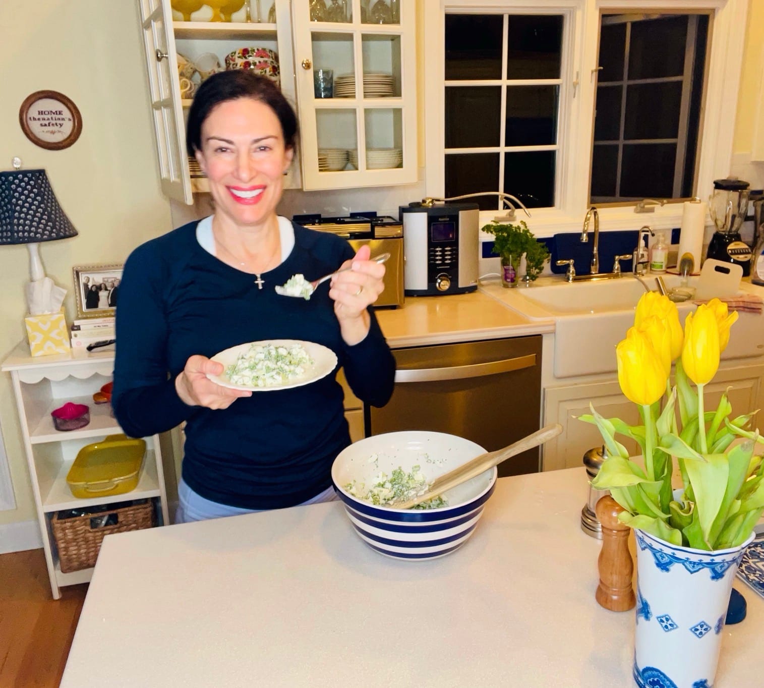 Green and White Egg Salad